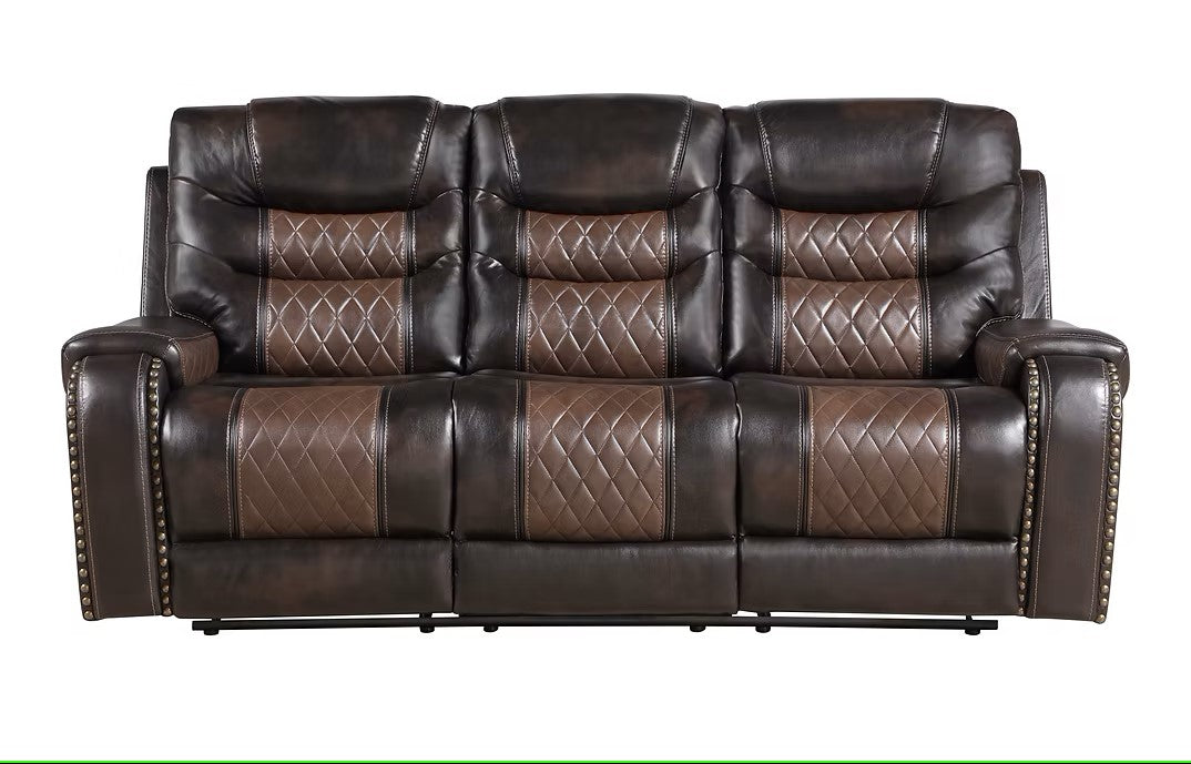 Phoenix II Brown Reclining Living Room Set | 3-Piece Sofa Set Houston