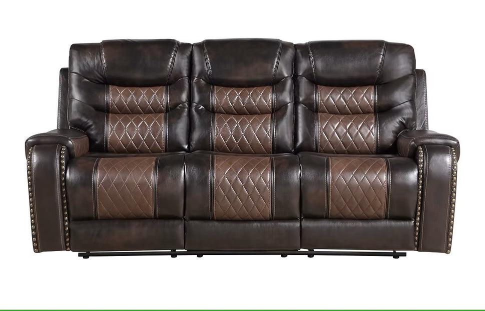 Phoenix II Brown Reclining Living Room Set | 3-Piece Sofa Set Houston