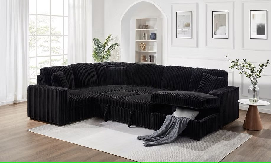 S3661 RAHA BLACK 3 PIECE SECTIONAL