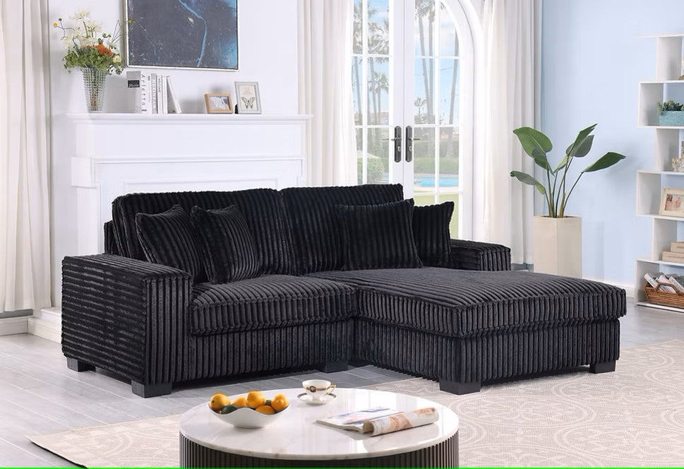 S861 COMFY II 2 PIECE BLACK SECTIONAL