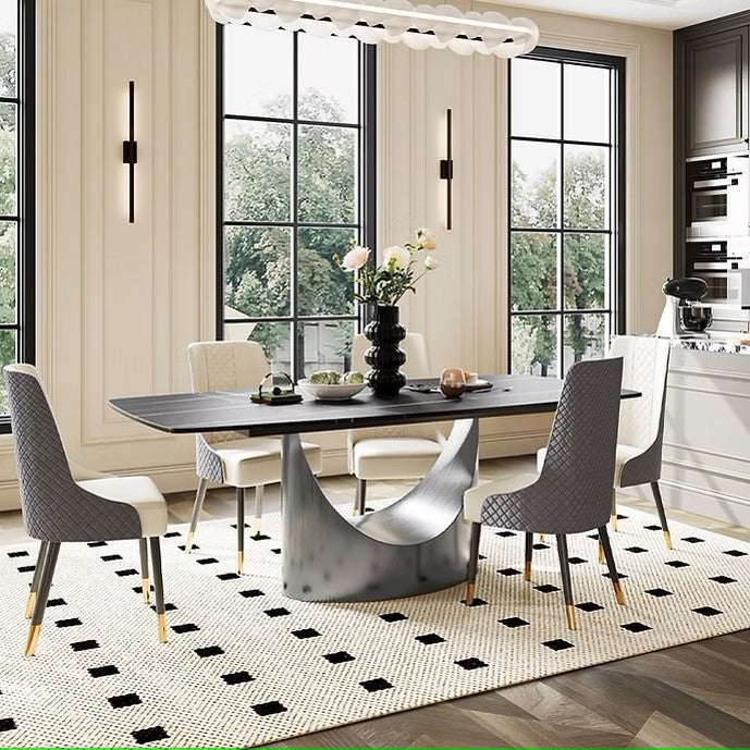 LEXI MATT BLACK 79" DINING TABLE - RANI CHAIRS CAN BE PURCHASED SEPERATELY