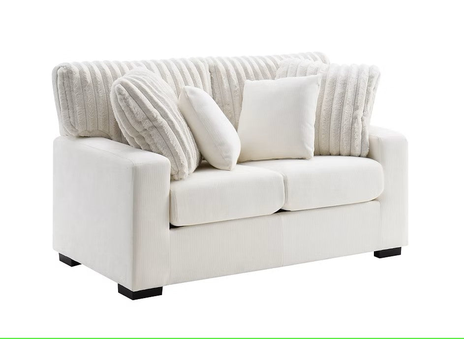 S1800 TARRA IVORY LIVING ROOM SET AVAILABLE AS 2 PIECE OR 3 PIECE SET