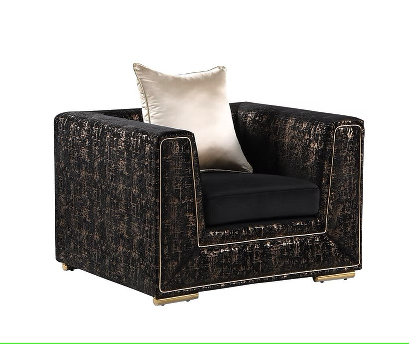 S1500 KONYA BLACK LIVING ROOM SET AVAILABLE AS 2 PIECE OR 3 PIECE SET