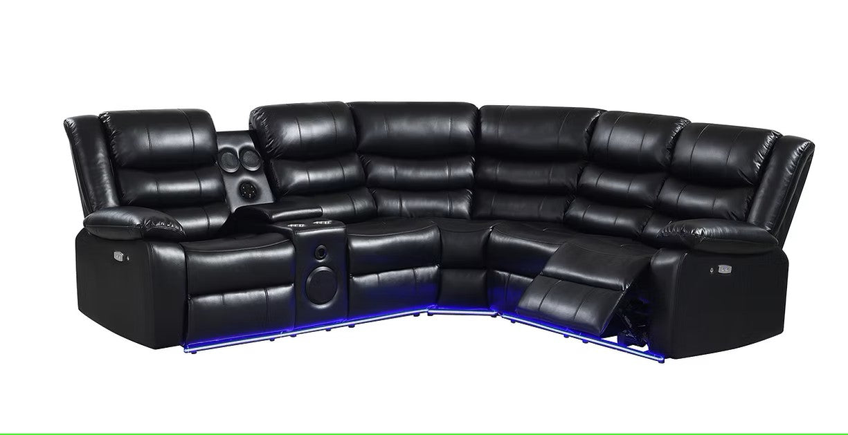 S8787 SONIC BLACK RECLINING SECTIONAL