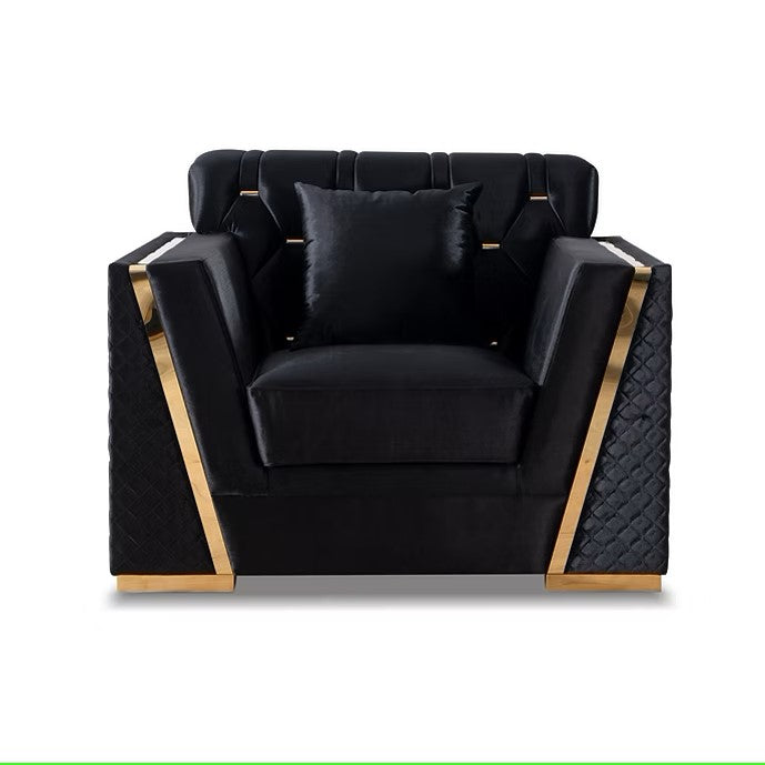 S2401 HILENA BLACK LIVING ROOM SET AVAILABLE AS 2 PIECE OR 3 PIECE SET