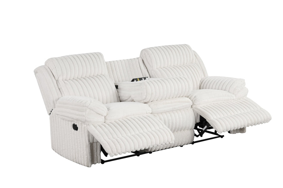HEAVEN BEIGE FABRIC 3 PIECE RECLINING SET
