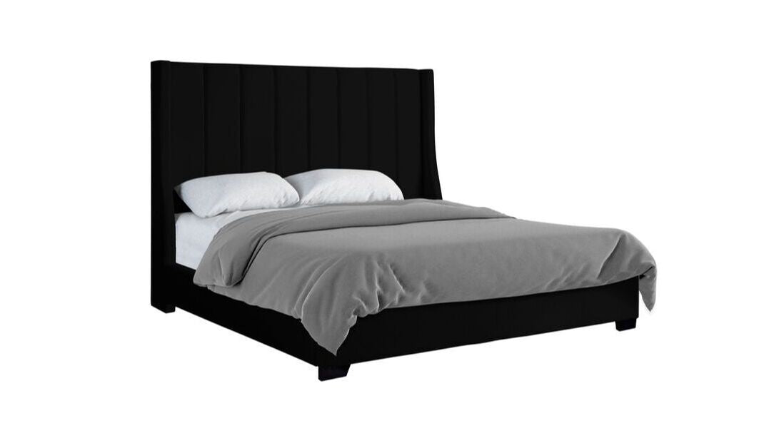 HH408 6FT - BLACK BED AVAILABLE IN QUEEN AND KING SIZES