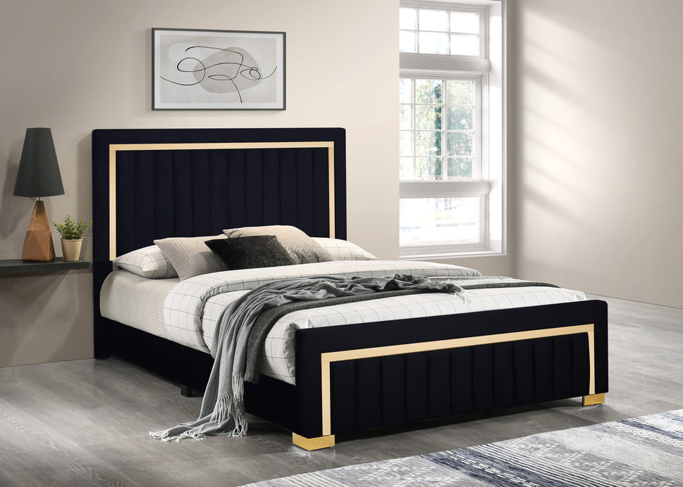 HH800 BLACK PLATFORM BED AVAILABLE IN TWIN, FULL, QUEEN AND KING SIZES
