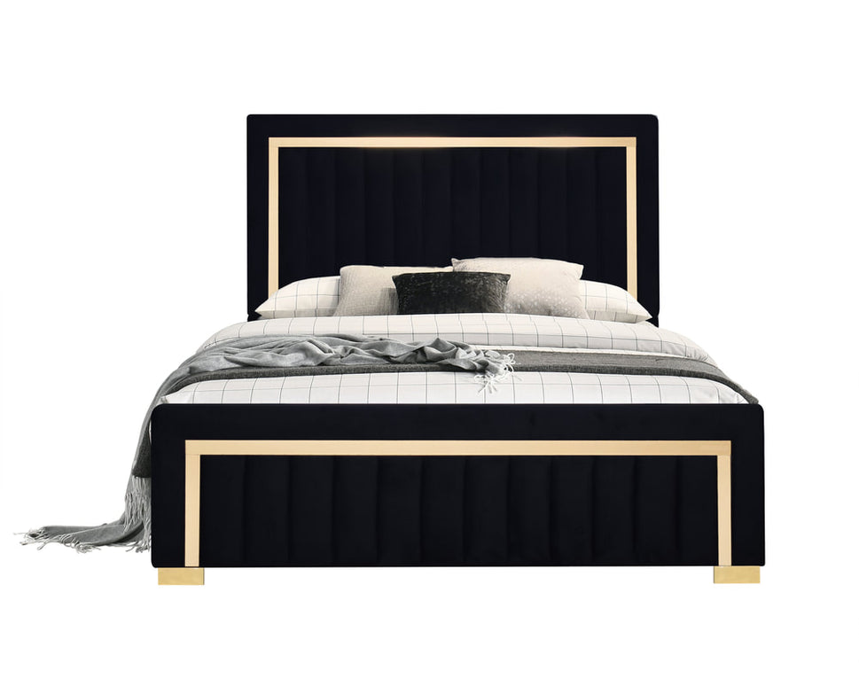 HH800 BLACK PLATFORM BED AVAILABLE IN TWIN, FULL, QUEEN AND KING SIZES