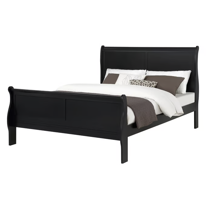 B3950 LOUIS PHILIP BED AVAILABLE IN TWIN, FULL, QUEEN AND KING SIZES AND IN BLACK WHITE AND CHERRY COLORS