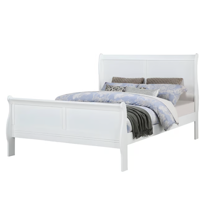 B3950 LOUIS PHILIP BED AVAILABLE IN TWIN, FULL, QUEEN AND KING SIZES AND IN BLACK WHITE AND CHERRY COLORS