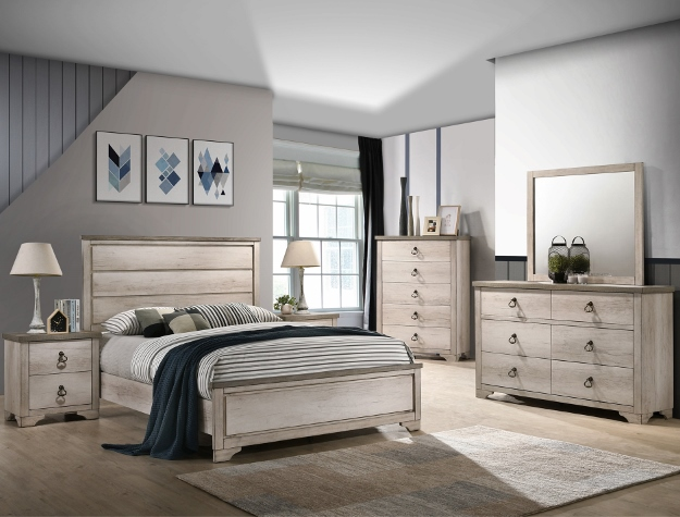 SETB3050 PATTERSON PANEL BEDROOM SET AVAILABLE IN FULL, QUEEN AND KING SIZES