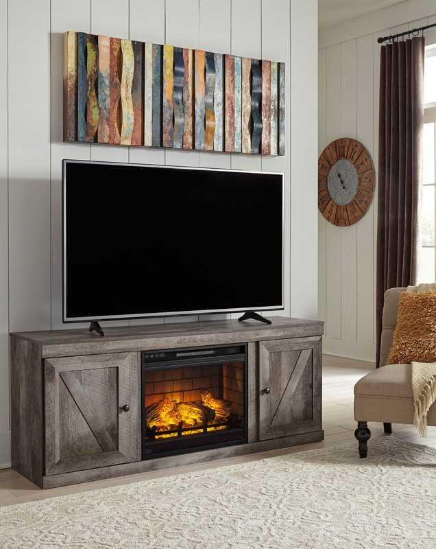 EW0440-268 - TV STAND WITH FIREPLACE 60" L