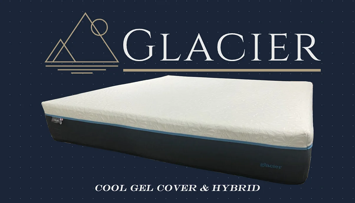 GLACIER 12" GEL HYBRID (COOL GEL COVER) MATTRESS AVAILABLE IN QUEEN AND KING SIZES