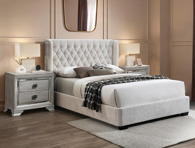 5094-ALL DAPHNE BED AVAILABLE IN QUEEN AND KING SIZES NIGHTSTAND ALSO AVAILABLE