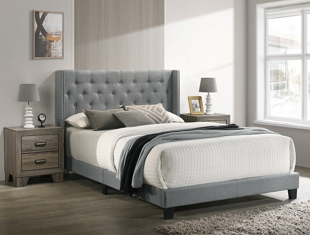5267GY-ALL MAKAYLA BED GRAY AVAILABLE IN TWIN, FULL, QUEEN AND KING SIZES