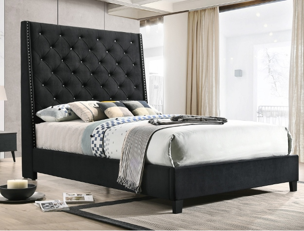 5265 CHANTILLY BED AVAILABLE IN BLACK, GRAY AND PEARL