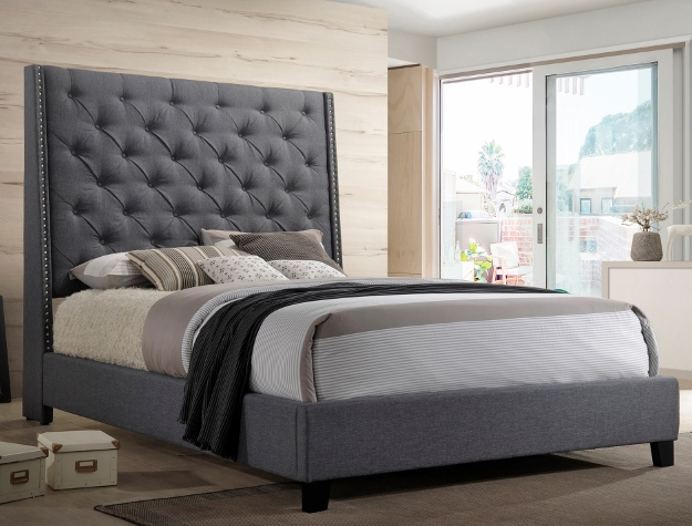 5265 CHANTILLY BED AVAILABLE IN BLACK, GRAY AND PEARL