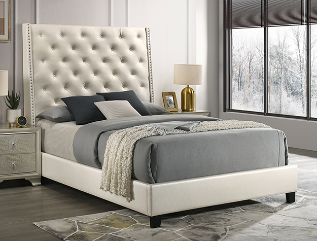 5265 CHANTILLY BED AVAILABLE IN BLACK, GRAY AND PEARL