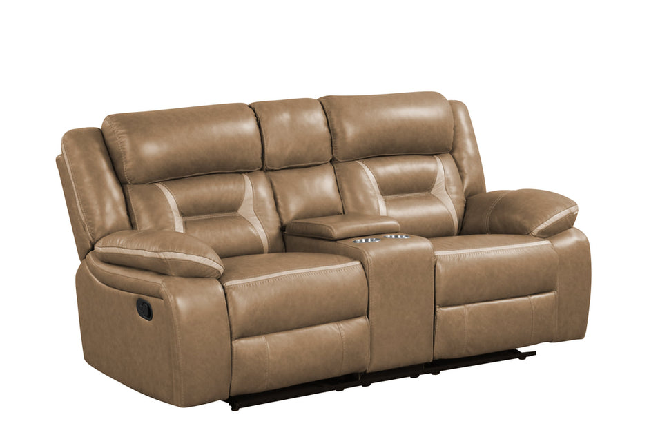 LUKA20 BROWN OVERSIZED 3 PIECE RECLINING SET