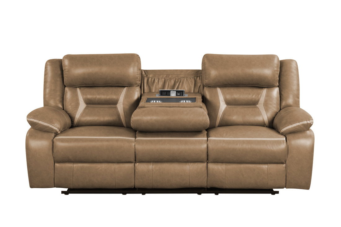 LUKA20 BROWN OVERSIZED 3 PIECE RECLINING SET
