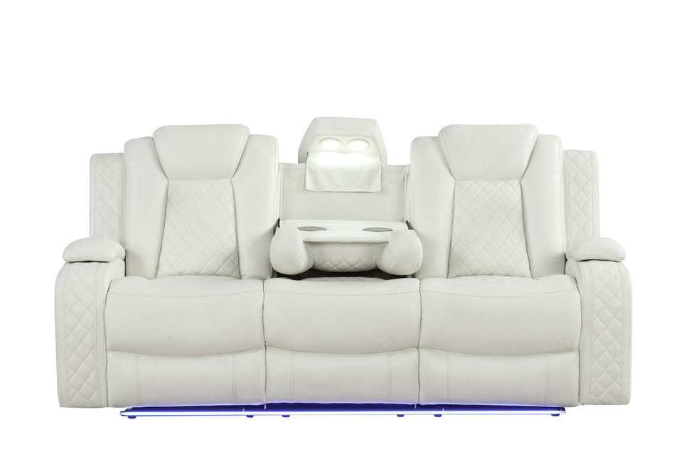 LUZ 3PC WHITE RECLINING SET