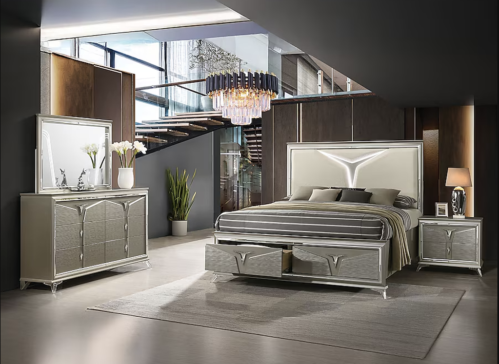 MASTER BEDROOM SET AVAILABLE IN QUEEN AND KING SIZES AS 4PC or 5PC SET
