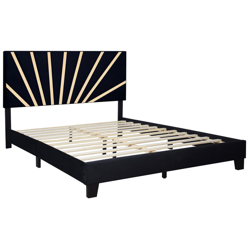NICO BLACK PLATFORM BED AVAILABLE IN QUEEN AND KING SIZES