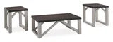 T236-13 COFFEE TABLE AND 2 END TABLES SET