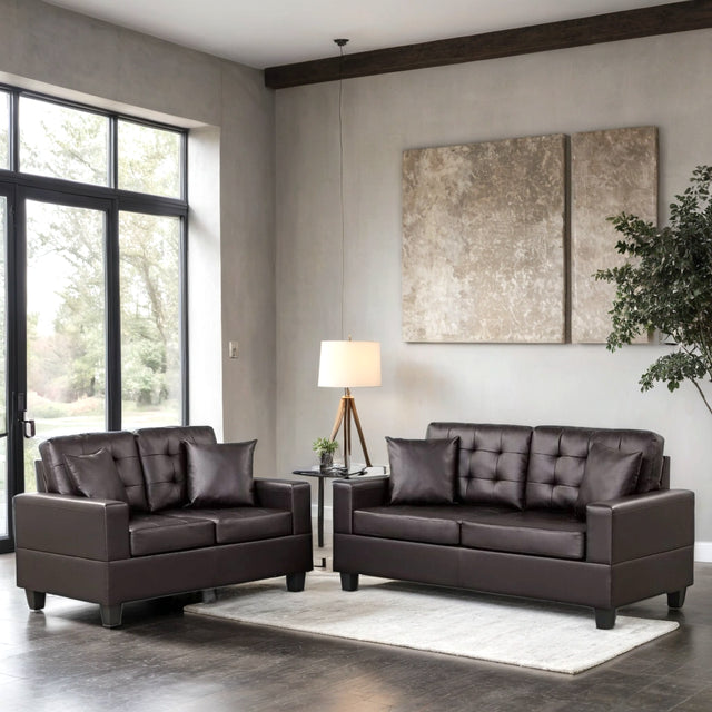 HH9955 SOFA AND LOVESEAT IN ESPRESSO COLOR