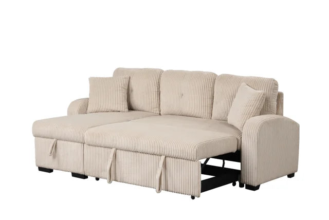 SILVIA BEIGE SECTIONAL WITH PULL-OUT BED