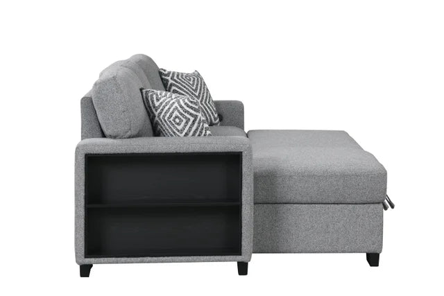 PACIFIC GRAY REVERSIBLE SECTIONAL WITH PULL-OUT BED