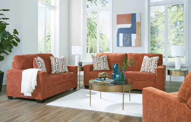 ASHLEY 243-04 SPICE SOFA AND LOVESEAT SET