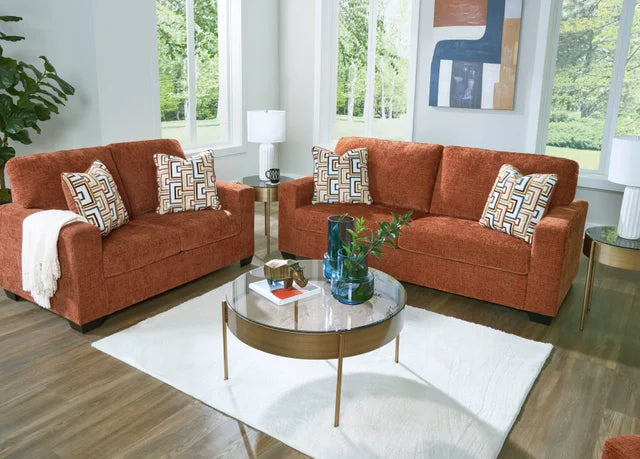 ASHLEY 243-04 SPICE SOFA AND LOVESEAT SET