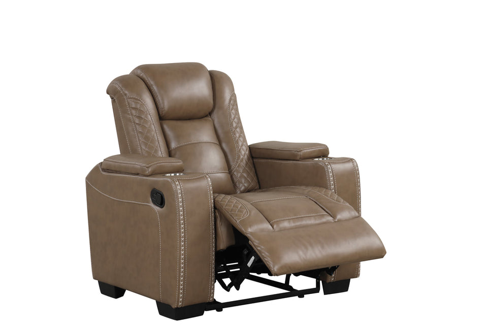 STEFANO10 BROWN 3 PIECE LIVING ROOM SET