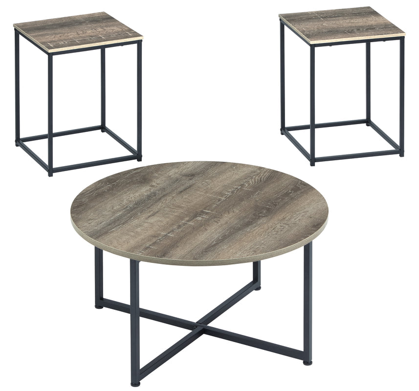 T103-213 COCKTAIL TABLE AND TWO END TABLES
