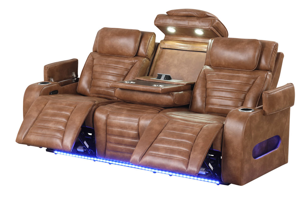 TOKYO 3PC BROWN POWER RECLINING SET