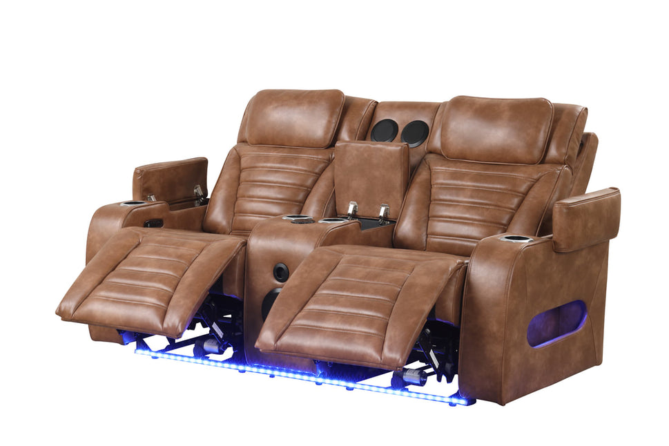 TOKYO 3PC BROWN POWER RECLINING SET