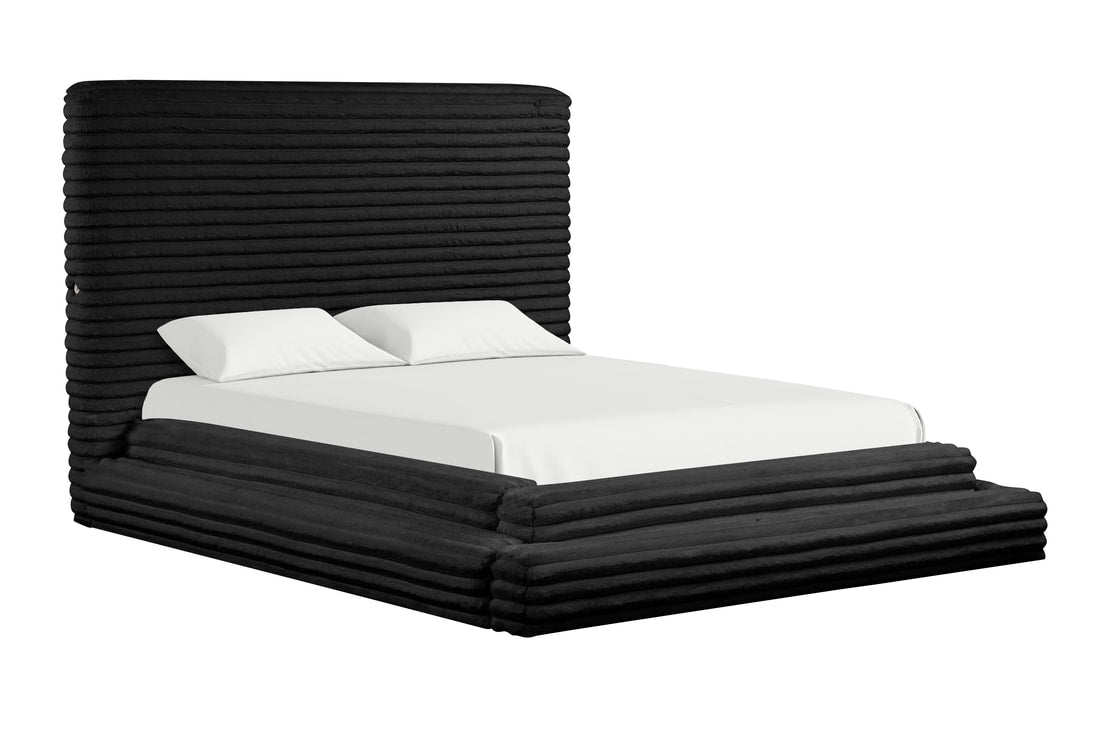 MARIAH BLACK PLATFORM BED AVAILABLE IN QUEEN AND KING SIZES