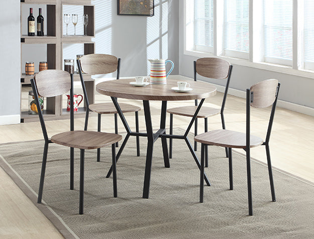 1230SET BLAKE 5 PIECE ROUND DINING SET IN GREYWASH
