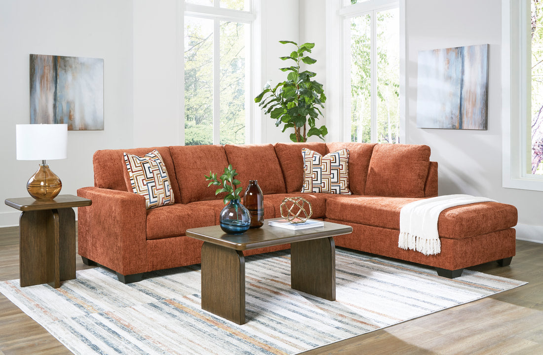 ASHLEY 243-04 SECTIONAL IN SPICE COLOR