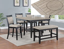 Switch 2727-6 PIECE FULTON COUNTER HEIGHT DINING SET AVAILABLE IN CHALK GREY AND LIGHT GREY 2 image