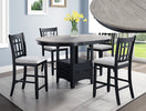 Switch 2795-5 PIECE HARTWELL COUNTER HEIGHT DINING SET AVAILABLE IN  CHALK/GREY OR LIGHT GREY 2 image