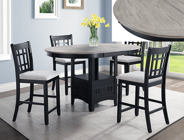 2795-5 PIECE HARTWELL COUNTER HEIGHT DINING SET AVAILABLE IN  CHALK/GREY OR LIGHT GREY