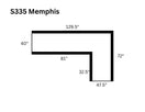 Switch S335 MEMPHIS 2 PIECE BLACK SECTIONAL 2 image