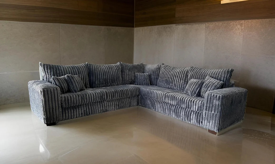 S345 NOAH 3 PIECE GREY SECTIONAL
