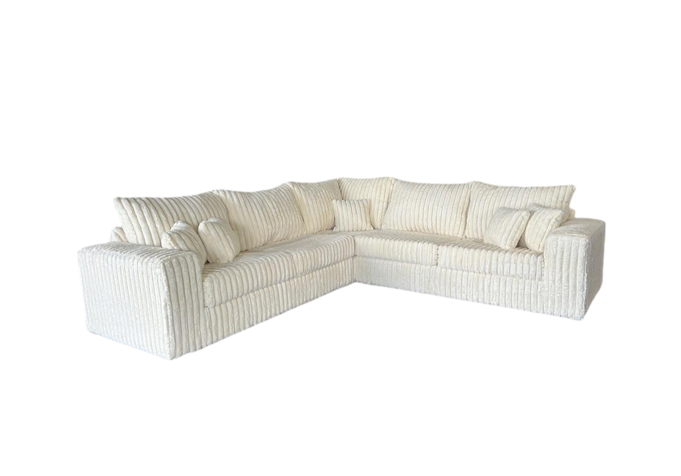 S345 NOAH 3 PIECE IVORY SECTIONAL