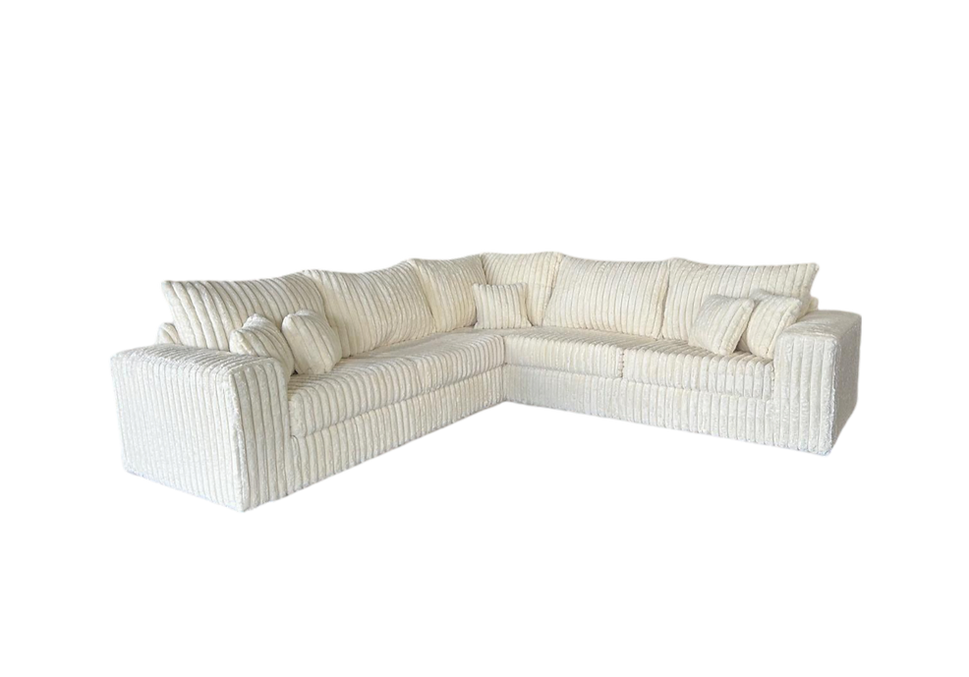S345 NOAH 3 PIECE IVORY SECTIONAL
