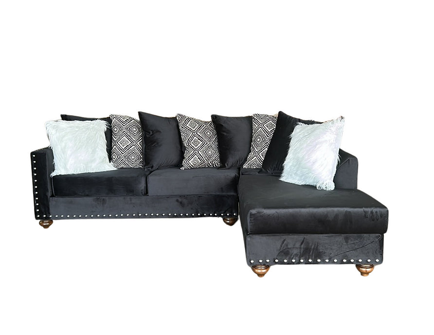 S315 2 PIECE BLACK SECTIONAL