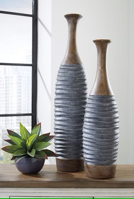 ASHLEY A2000388 BLAYZE SET OF 2 VASES